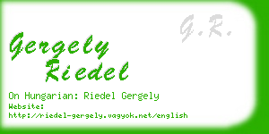 gergely riedel business card